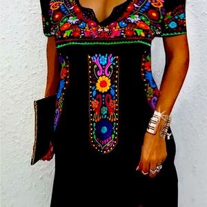 Boho chic bare shoulder tunic/dress